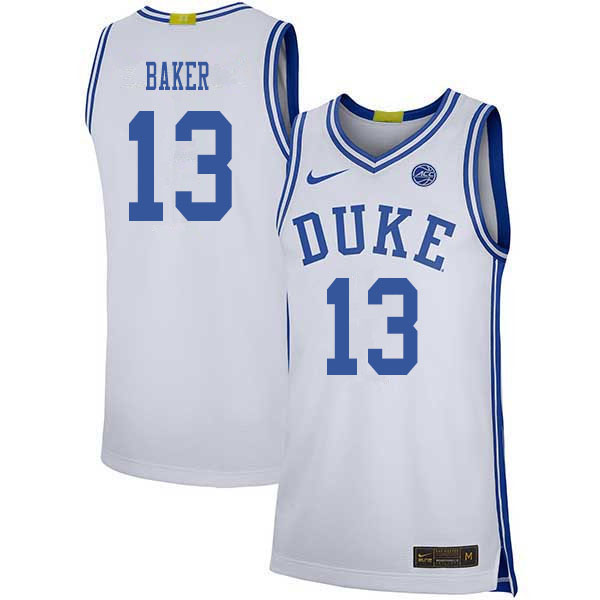 Duke Blue Devils #13 Joey Baker College Basketball Jerseys Sale-White